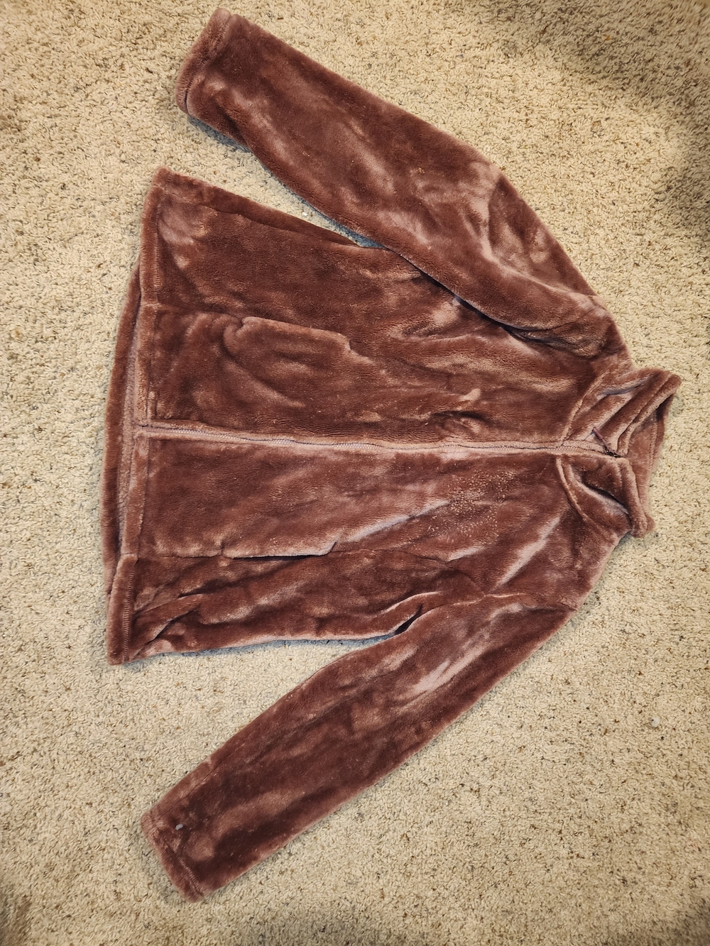 32 Degrees Plush Faux Fur Jacket in Brown